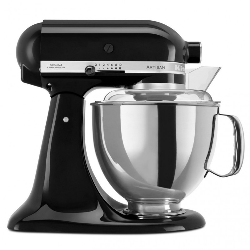 Планетарен миксер Artisan Elegance KitchenAid 5KSM175PSECA, 300W, 4.8 Л, Direct drive, 10 скорости, Черен оникс