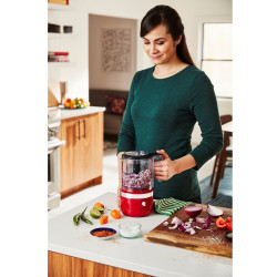 Акумулаторен чопър KitchenAid, 12V, 1.18 Л, 2 скорости + Pulse, Без BPA, Имперско червен