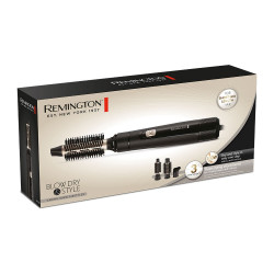 Remington AS7300 Blow Dry and Style Hair Dryer, 800W, Cool Shot, 2 speeds, 3 attachments, Black