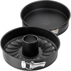 Zenker 6509 Double-Layer Baking Pan, Round, 28 cm, Teflon, Black