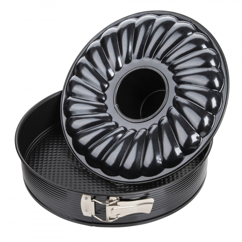 Zenker 6510 Double-Layer Baking Pan, Round, 30 cm, Teflon, Black