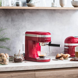 Еспресо машина Artisan KitchenAid 5KES6503EER, 1470 W, 15 bar, 1.4 л, Парна дюза, Портафилтър, Empire red