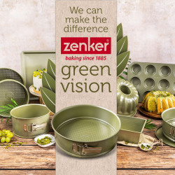 Zenker 7454 Baking Pan, Rectangular, 30 cm, ILAG Maximizing Green Coating, 180°C, Green