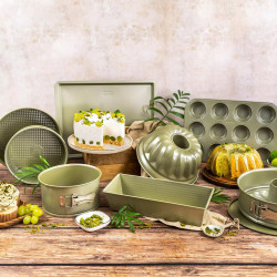 Zenker 7455 Baking Pan, Round, 25 cm, ILAG Maximizing Green Coating, Up to 180°C, Green