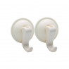 Set of 2 Fackelmann 16113 Tecno "suction cup" hooks, 6.5 cm, White