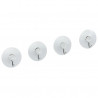 Set of 4 Fackelmann 16118 Tecno suction cup hangers, 4 cm, Clear