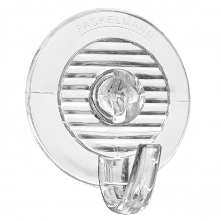 Set of 3 Fackelmann 16121 Tecno suction cup hangers, 4.5 cm, Clear