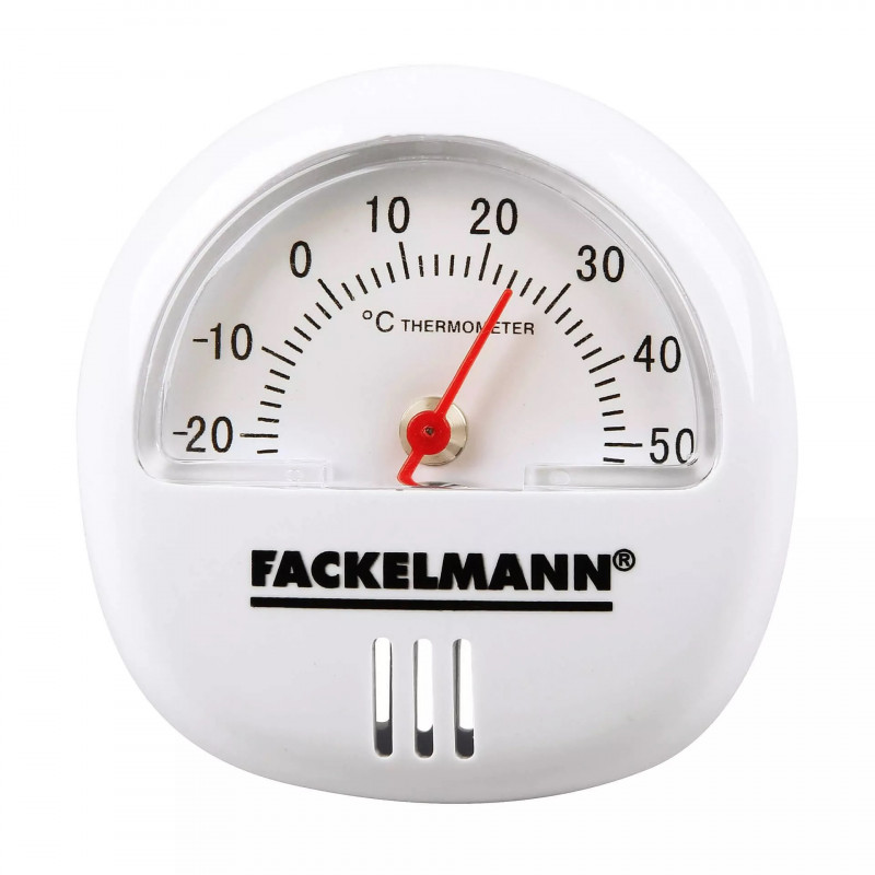 Fackelmann 16375 Tecno Thermometer with Magnet, 6 cm, White