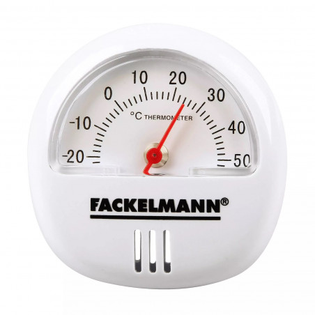 Fackelmann 16375 Tecno Thermometer with Magnet, 6 cm, White