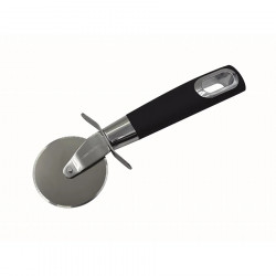 Fackelmann 25956 Monaco Pizza Cutter, Stainless Steel, 20 cm, Black