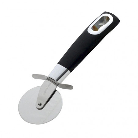 Fackelmann 25956 Monaco Pizza Cutter, Stainless Steel, 20 cm, Black