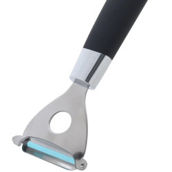 Fackelmann 25960 Monaco Spatula, Stainless Steel, 18.9 cm, Black