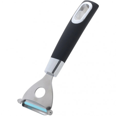 Fackelmann 25960 Monaco Spatula, Stainless Steel, 18.9 cm, Black