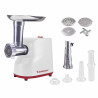 Beper P102ROB200 Meat Grinder with Tomato Attachment, 1200W, 3 Blades, ABS, Reverse Function, White