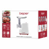 Beper P102ROB200 Meat Grinder with Tomato Attachment, 1200W, 3 Blades, ABS, Reverse Function, White