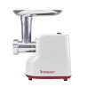 Beper P102ROB200 Meat Grinder with Tomato Attachment, 1200W, 3 Blades, ABS, Reverse Function, White
