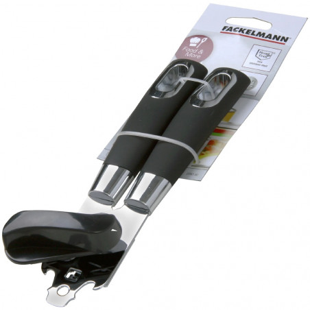 Fackelmann 25961 Monaco Can Opener, Stainless Steel, 21.2 cm, Black