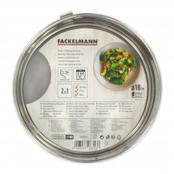 Fackelmann 28313 Flour Sifter, Extra Fine, 18 x 5 cm, Silver