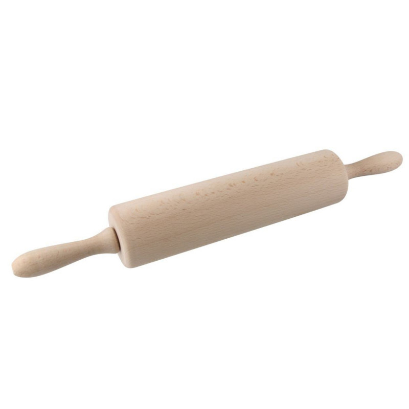 Fackelmann 31520 Wooden Rolling Pin, 20 x 6.5 cm, Brown
