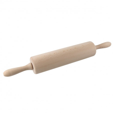 Fackelmann 31520 Wooden Rolling Pin, 20 x 6.5 cm, Brown