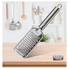Fackelmann Grater 40440, 24 cm, Oval Handle, Stainless Steel, Hanging Hook, Silver