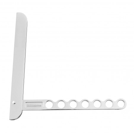 Fackelmann 61490 Wardrobe Hanger, Foldable, 24 cm, Aluminum, Silver