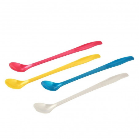 Fackelmann 41406 6-Piece Spoon Set, 22 cm, Long Handle, Multicolor