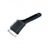 Fackelmann 41586 Grill Brush and Scraper, 22 cm, Stainless Steel, Black