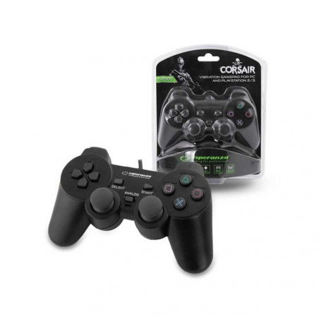 Esperanza Corsair EG106 Controller, for PS3 and PC, USB 2.0, 12 buttons, Black