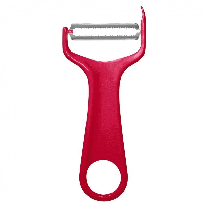 Fackelmann 42043 Tomato Peeler, 14 cm, Stainless Steel, Retractable Blade, Red