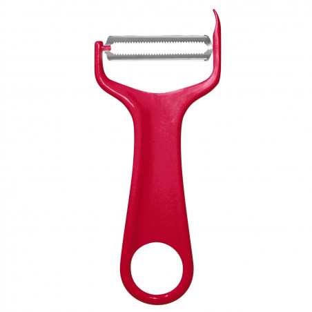 Fackelmann 42043 Tomato Peeler, 14 cm, Stainless Steel, Retractable Blade, Red