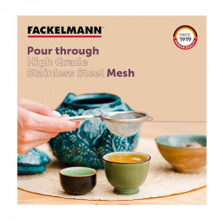 Fackelmann Strainer 42332, 10 cm, Stainless Steel, Hanging Hook, Silver