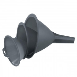 Set of 3 Fackelmann 42700 funnels, 8, 9, and 11 cm, with hanging hook, Gray