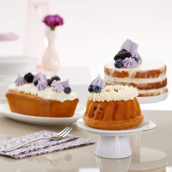 Fackelmann 42786 Piping Bag, 31 cm, 4 Nozzles, Cotton, White