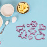 Fackelmann 42927 Cookie Cutter Set, 8 pieces, Purple