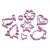 Fackelmann 42927 Cookie Cutter Set, 8 pieces, Purple