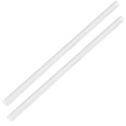 Fackelmann 54845 Glass Straws with Brush, 4 pcs + 1, 22 cm, 8 mm Diameter, Glass, Clear