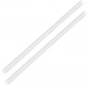 Fackelmann 54845 Glass Straws with Brush, 4 pcs + 1, 22 cm, 8 mm Diameter, Glass, Clear