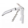 Fackelmann Doublepull 49459 Corkscrew with Knife, Waiter's Style, 12 cm, Stainless Steel, Silver