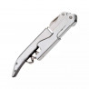 Fackelmann Doublepull 49459 Corkscrew with Knife, Waiter's Style, 12 cm, Stainless Steel, Silver