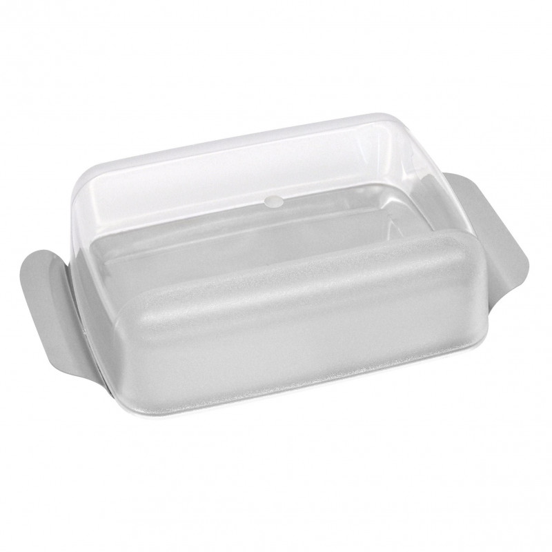 Fackelmann 47355 Butter and Cheese Container, 17x11 cm, Clear