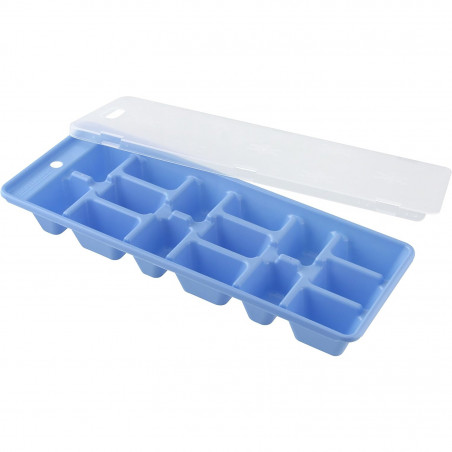 Fackelmann 49368 Ice Cube Tray with Lid, 25x10 cm, Multicolor