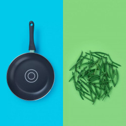 Tasty Go Green Frying Pan 678575, 28 cm, Oil Dispenser, Aluminum, Non-stick Coating, Green