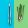 Tasty Go Green Serving Tongs 678097, 34.5 cm, Silicone Handle, Stainless Steel, Green