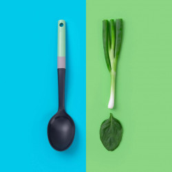 Tasty Go Green 678096 Serving Spoon with Scale, Soft Handle, 34 cm, Plastic, Green