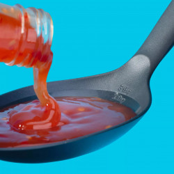 Tasty Go Green 678096 Serving Spoon with Scale, Soft Handle, 34 cm, Plastic, Green