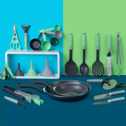 Tasty Go Green 678090 Kitchen Shears, Bottle Opener, 20 cm, Stainless Steel, Green