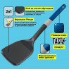 Tasty 678061 Grater Spatula, Non-slip rubber handle, 34 cm, Plastic, Blue