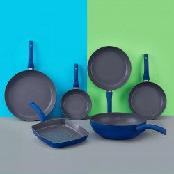 Tasty Everyday Frying Pan 678553, 32 cm, Induction, Aluminum, Non-stick coating, Blue