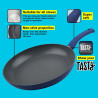Tasty Everyday Frying Pan 678553, 32 cm, Induction, Aluminum, Non-stick coating, Blue